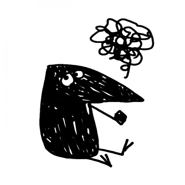illustration bird skraentskov